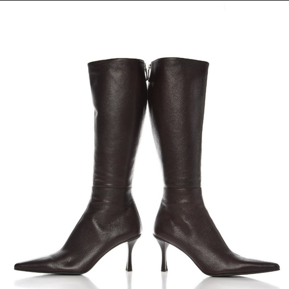 Gucci Shoes - Gucci chocolate leather boots